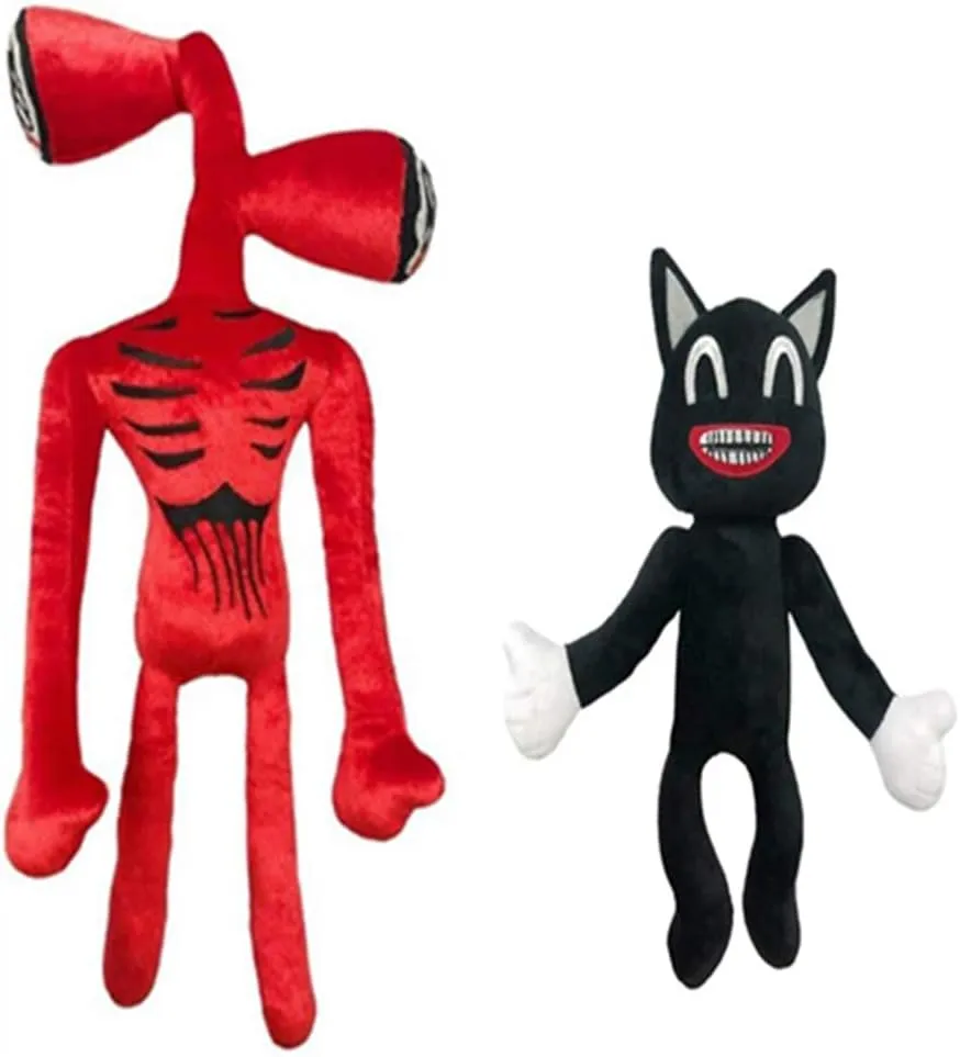 Siren Head Plush Toys Cartoon Dog Cartoon Cat Plush Toys for Boys and Girls Home Party Gift Birthday Gift (Red)