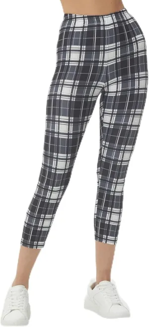 sissycos Women's Artistic Splash Printed Cropped Capri Leggings Buttery Soft Tights 21"