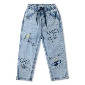 Skyline Graffiti Denim Jeans