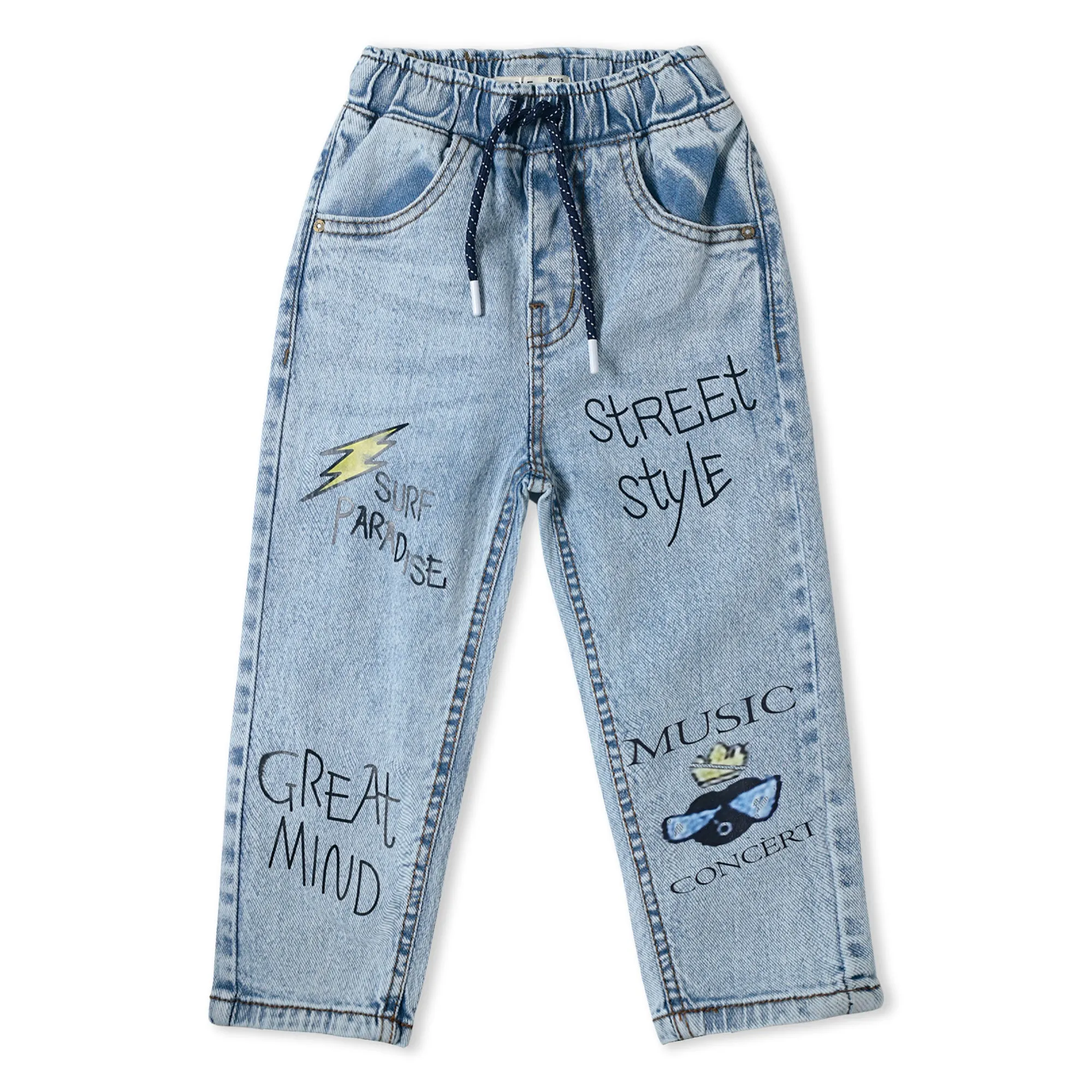 Skyline Graffiti Denim Jeans