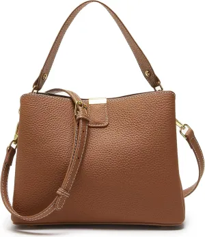 Small Women Soft Genuine Leather Shoulder Bag Crossbody Purses for Lady Bucket Handbag