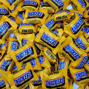 Snickers Crunchy Peanut Butter Squared Fun Size Candy Bars – Fun Size Bulk Peanut Butter Snickers – Individually Wrapped Fun Pack (1 Pound (Pack of 1))