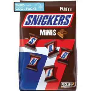 SNICKERS Mini Chocolate Candy Bars - Party Size Assortment, 35.6 oz Bag