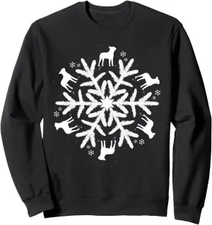 Snowflake Christmas Boston Terrier Sweatshirt