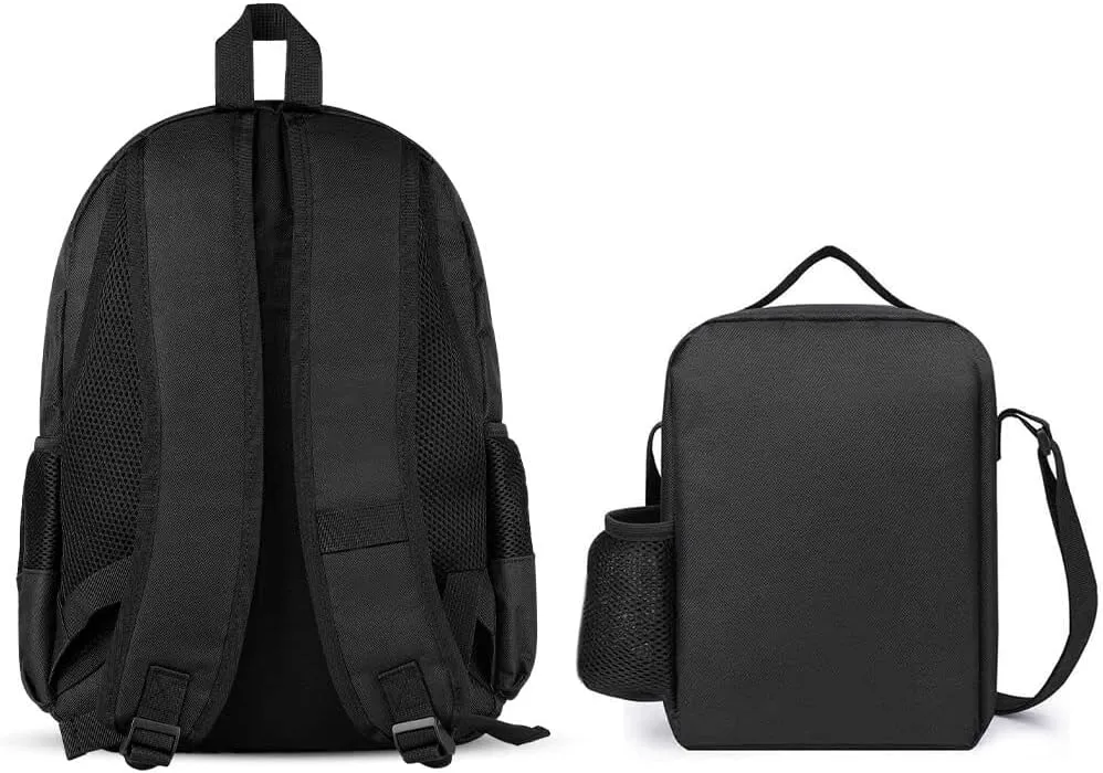 Soccer Ball White And Black Lightweight Pocket Backpack Crossbody Lunch Bag Set Unisex