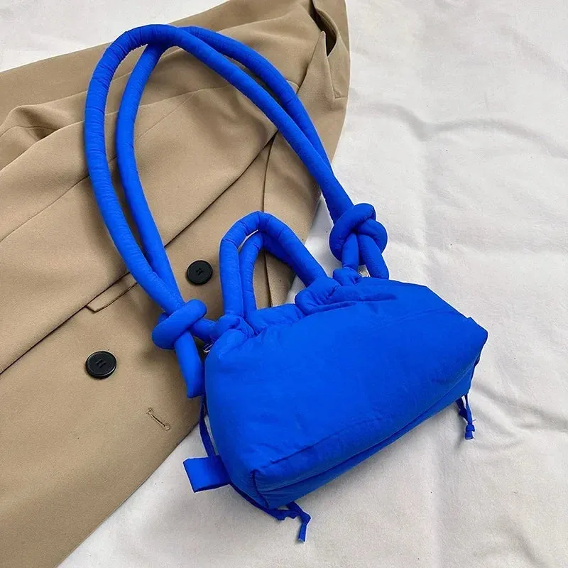 Soft Dacron Crossbody Bag Korean Fashion Fabric Shoulder Bag Mini Tote Purses for Women Underarm Bags Handbags and Purses