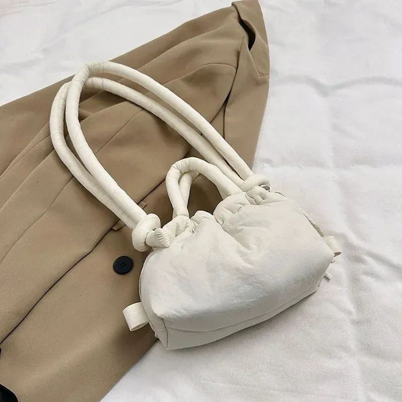 Soft Dacron Crossbody Bag Korean Fashion Fabric Shoulder Bag Mini Tote Purses for Women Underarm Bags Handbags and Purses