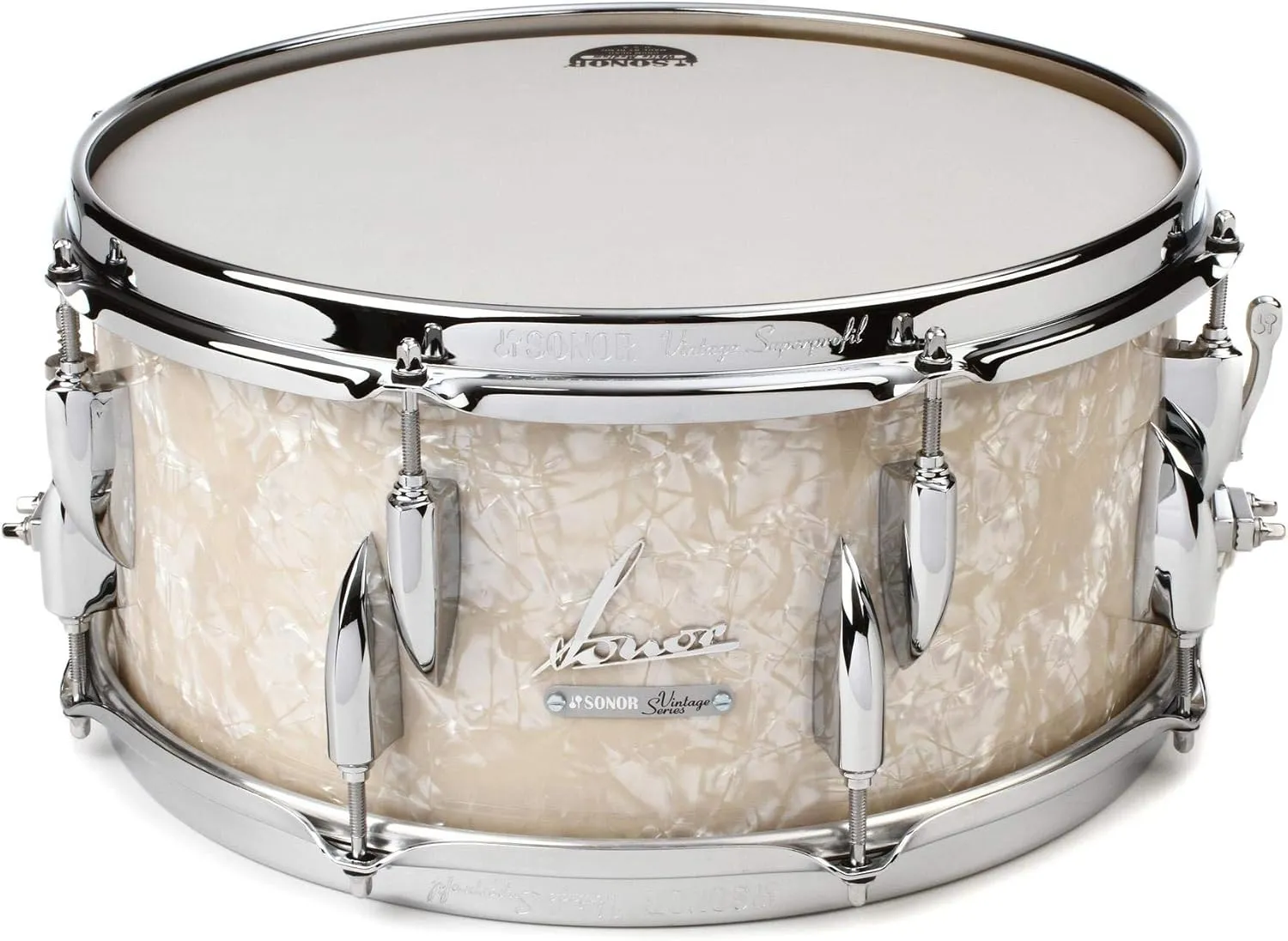 Sonor Vintage Series Snare Drum - 14 Inches X 6.5 Inches Vintage Pearl