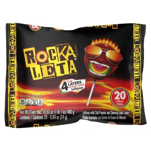 Sonrics Rockaleta Lollipop, Mexican Candy, 20 Pieces (Pack Of 10)