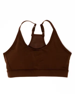 Sophia Sports Bra Scoop Neck | Cocoa