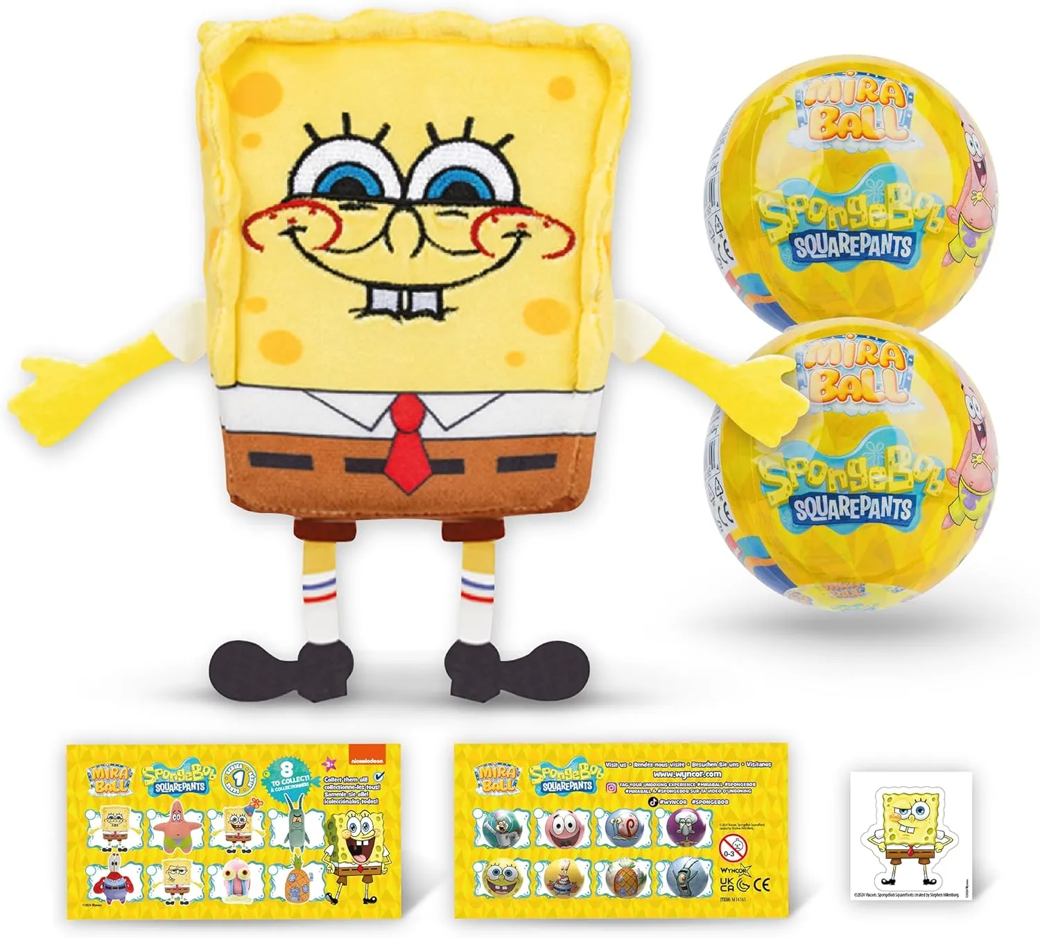 Spongebob Mystery Expandable Maxi Plush to UNbox, Collectible Squishy and Soft Plush with 4 Surprise, Great Toy Gift for Kids Aged 3 , Last-Minute Gifts for Holiday Stockings (2-Pack)