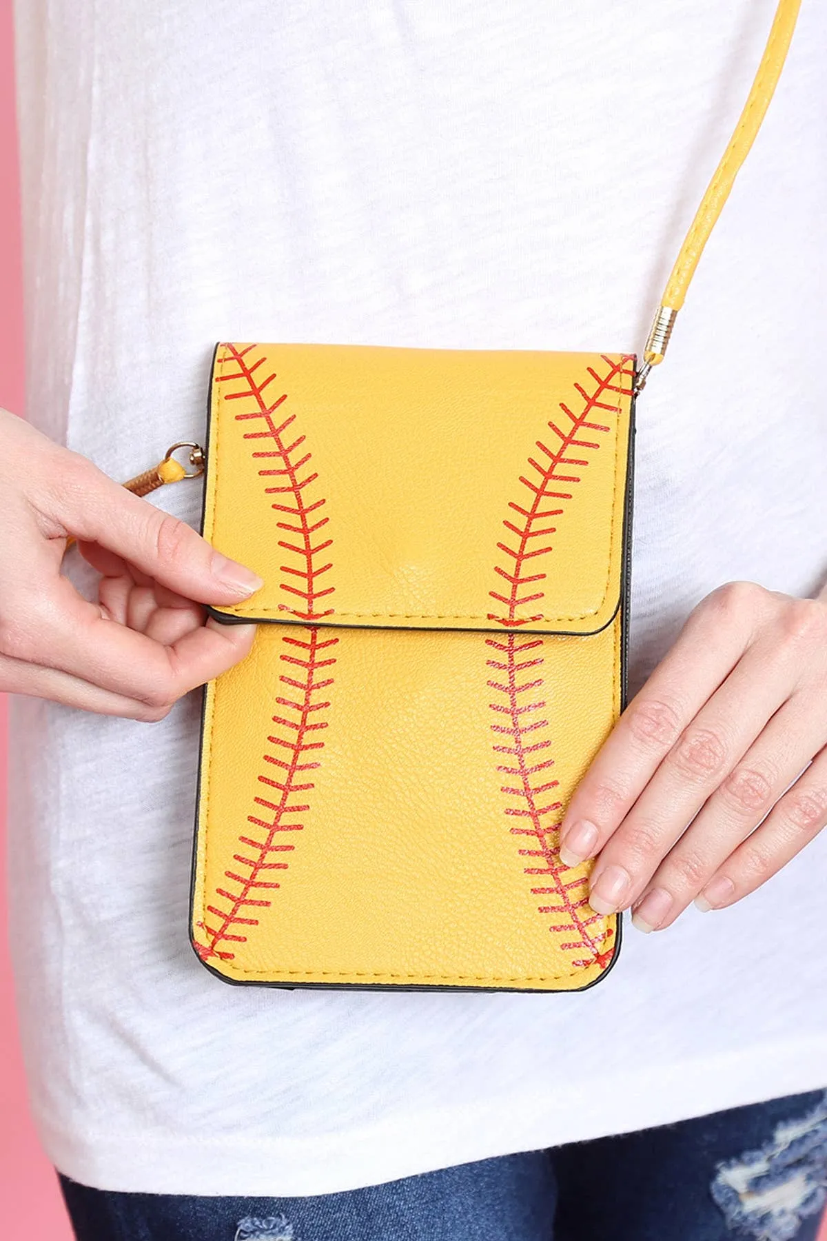 Sports Ball Cellphone Holder Crossbody Bag