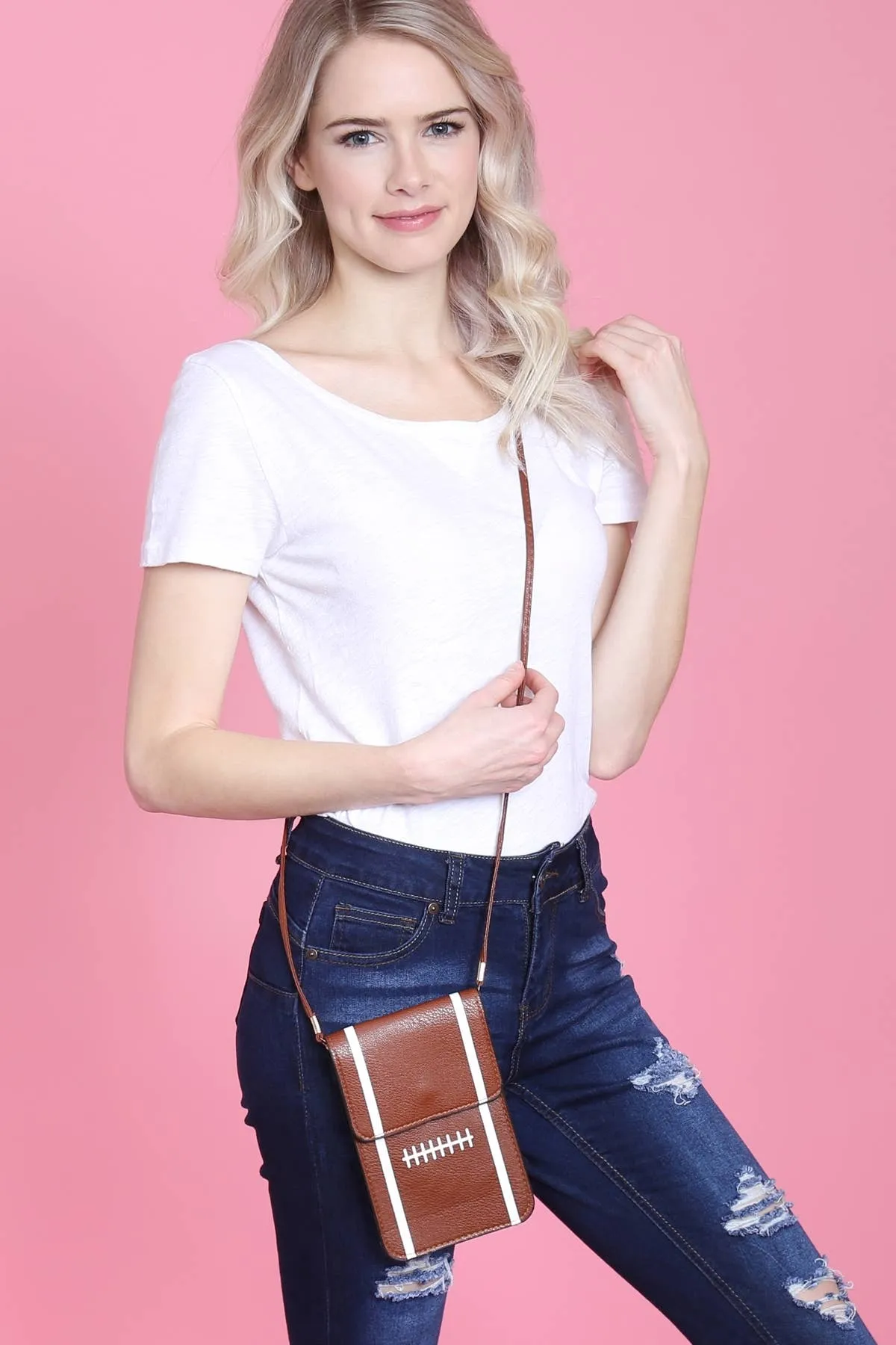Sports Ball Cellphone Holder Crossbody Bag