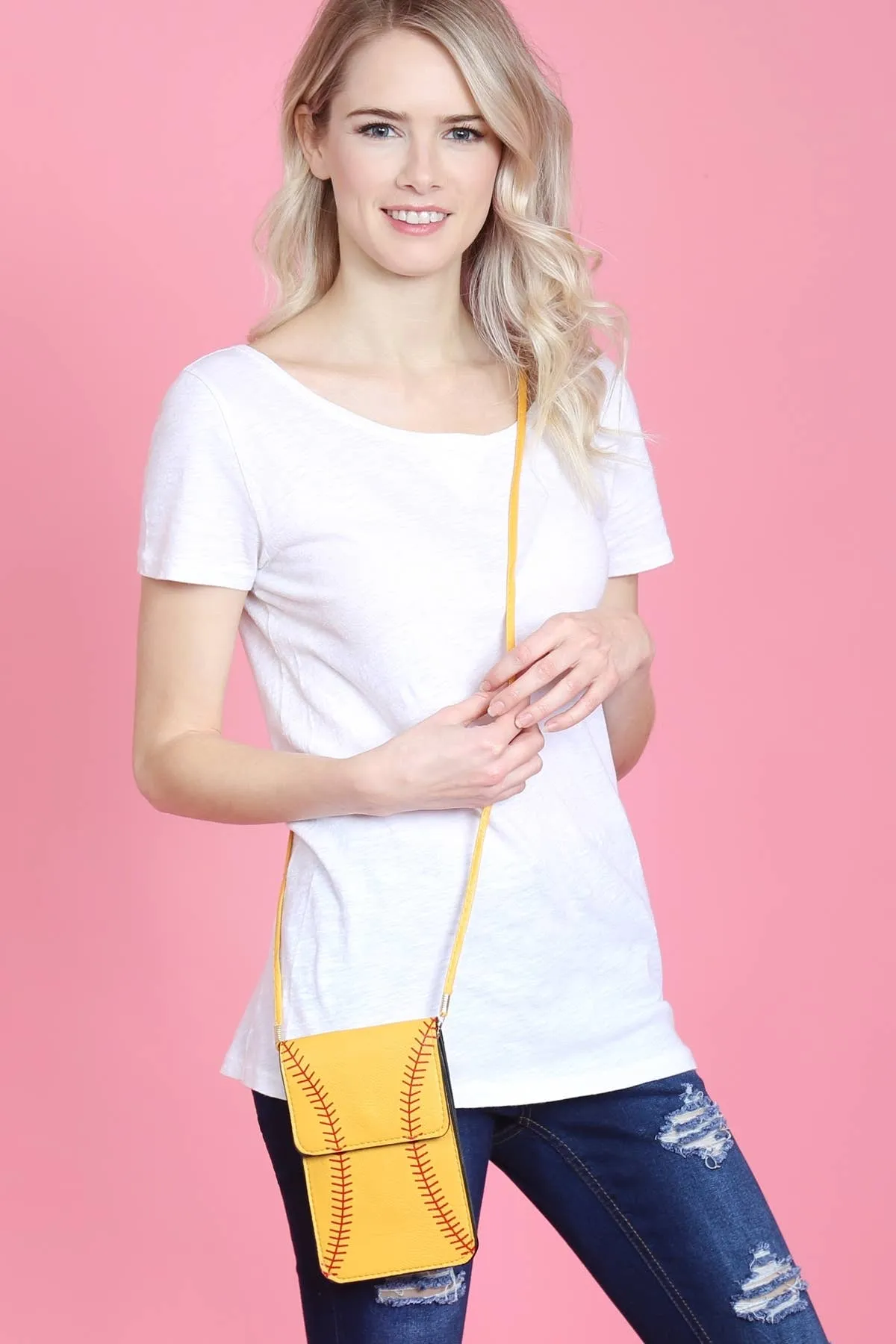 Sports Ball Cellphone Holder Crossbody Bag