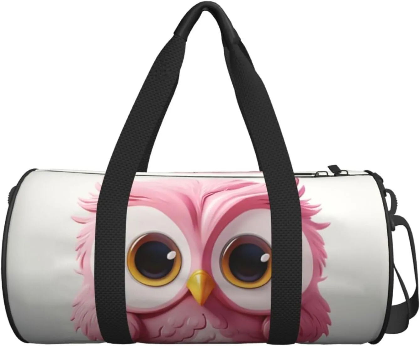 Sports Gym Bag for Women Men Travel Duffel Bag Tote Weekender Bag Carry on Overnight Bag for Travel Swimming Fitness Workout Sports A pink Owl Duffle Bag