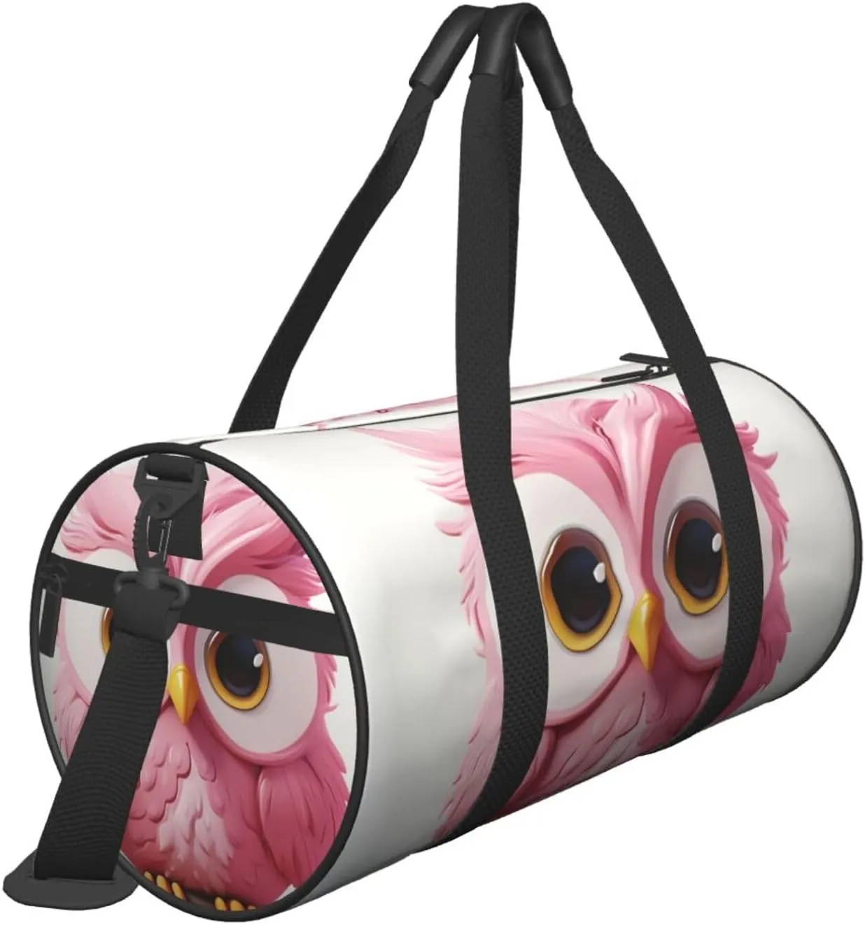 Sports Gym Bag for Women Men Travel Duffel Bag Tote Weekender Bag Carry on Overnight Bag for Travel Swimming Fitness Workout Sports A pink Owl Duffle Bag