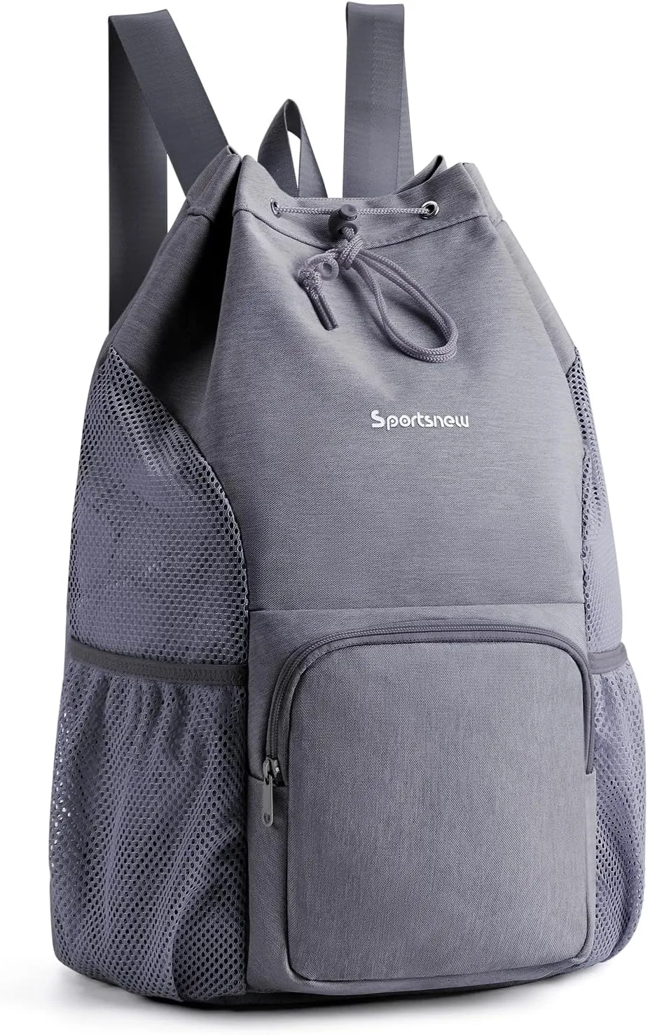 sportsnew Swim Bag Mesh Beach Drawstring Backpack with Wet Pocket, Drawstring Bag for Swimming, Gym, Pool, Workout Gear, Beach Volleyball Backpack for Women Men