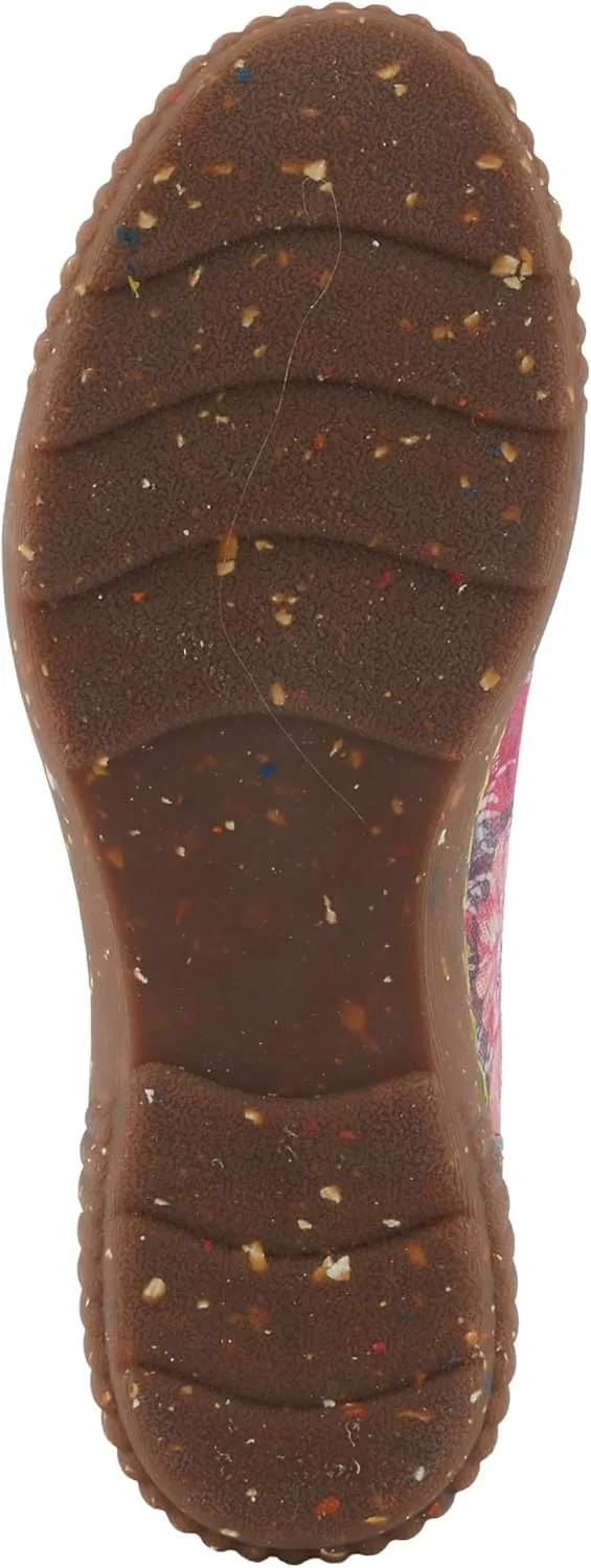 Spring Step L'Artiste Maylah Women's Floral Bootie - Patchwork Design, Rainbow Stitching, Comfortable & Stylish