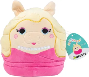 Squishmallows Original 8-Inch Miss Piggy - The Muppets - Official Jazwares Disney Plush - Collectible Soft & Squishy Stuffed Animal Toy - Add to Your Squad - Gift for Kids, Girls & Boys