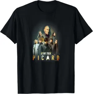 Star Trek: Picard Cast Collage Logo T-Shirt