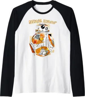 Star Wars The Last Jedi BB-8 Collage Raglan Baseball Tee