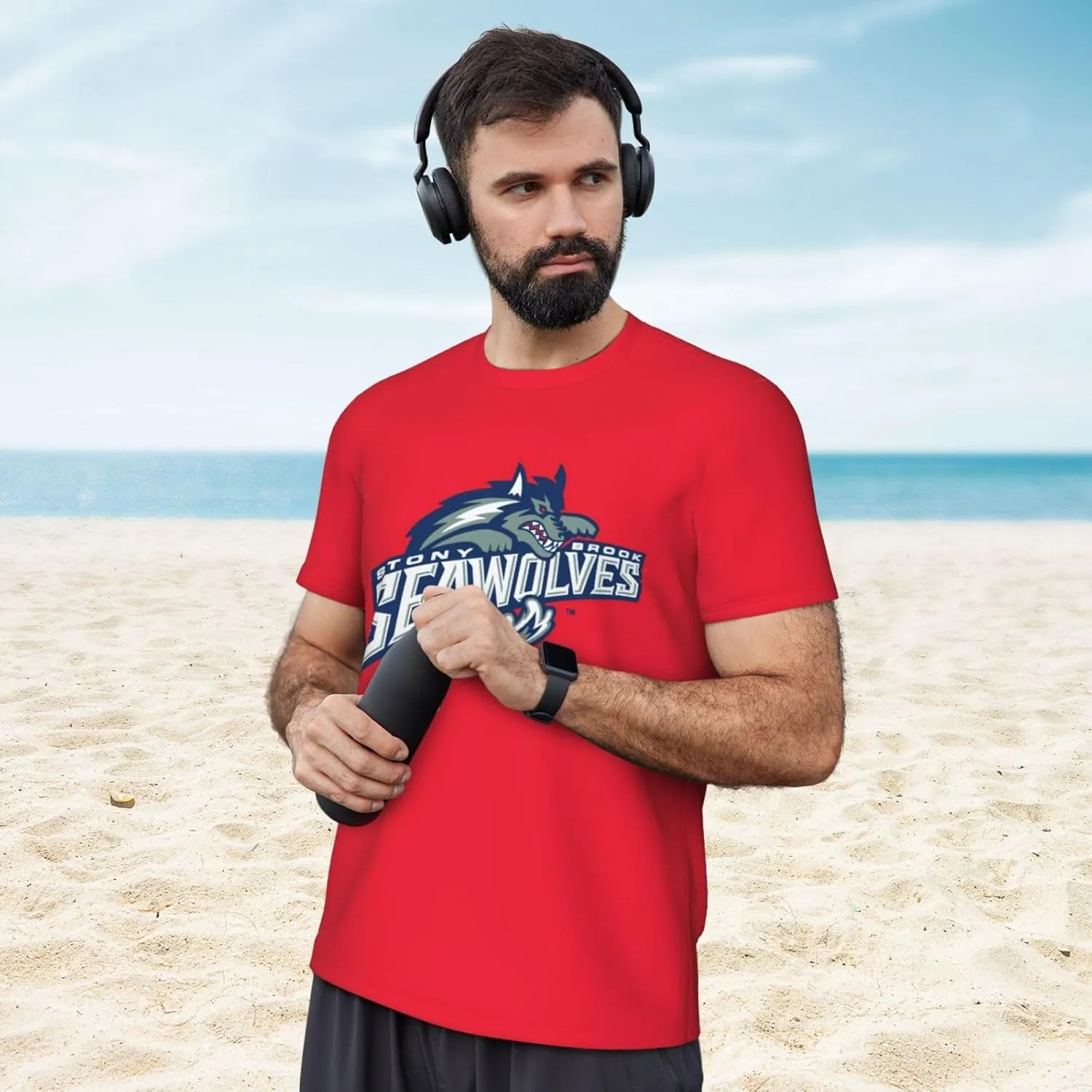 Stony Brook University Men's Lightweight Breathable Mesh Short Sleeve T-Shirt