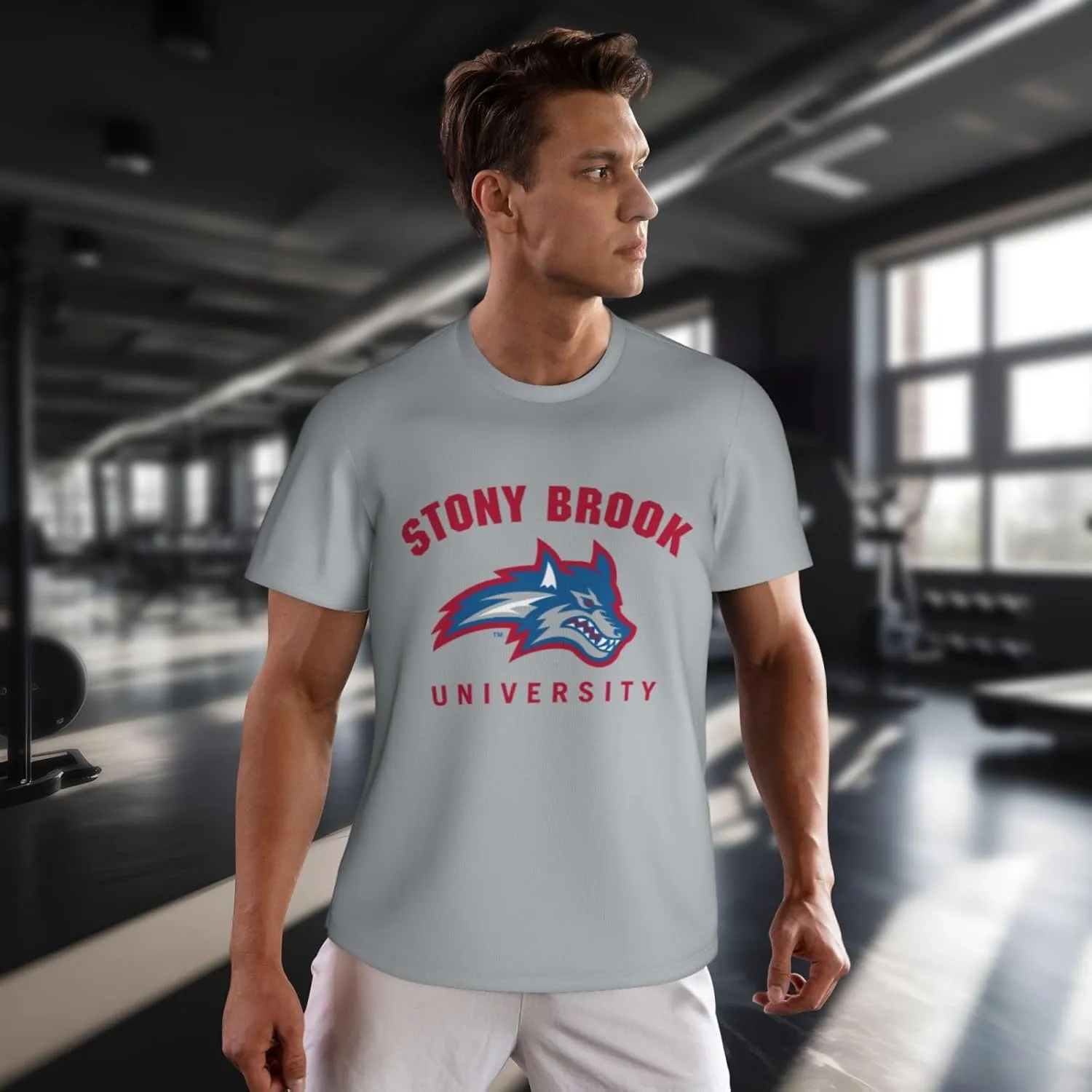 Stony Brook University Men's Lightweight Breathable Mesh Short Sleeve T-Shirt