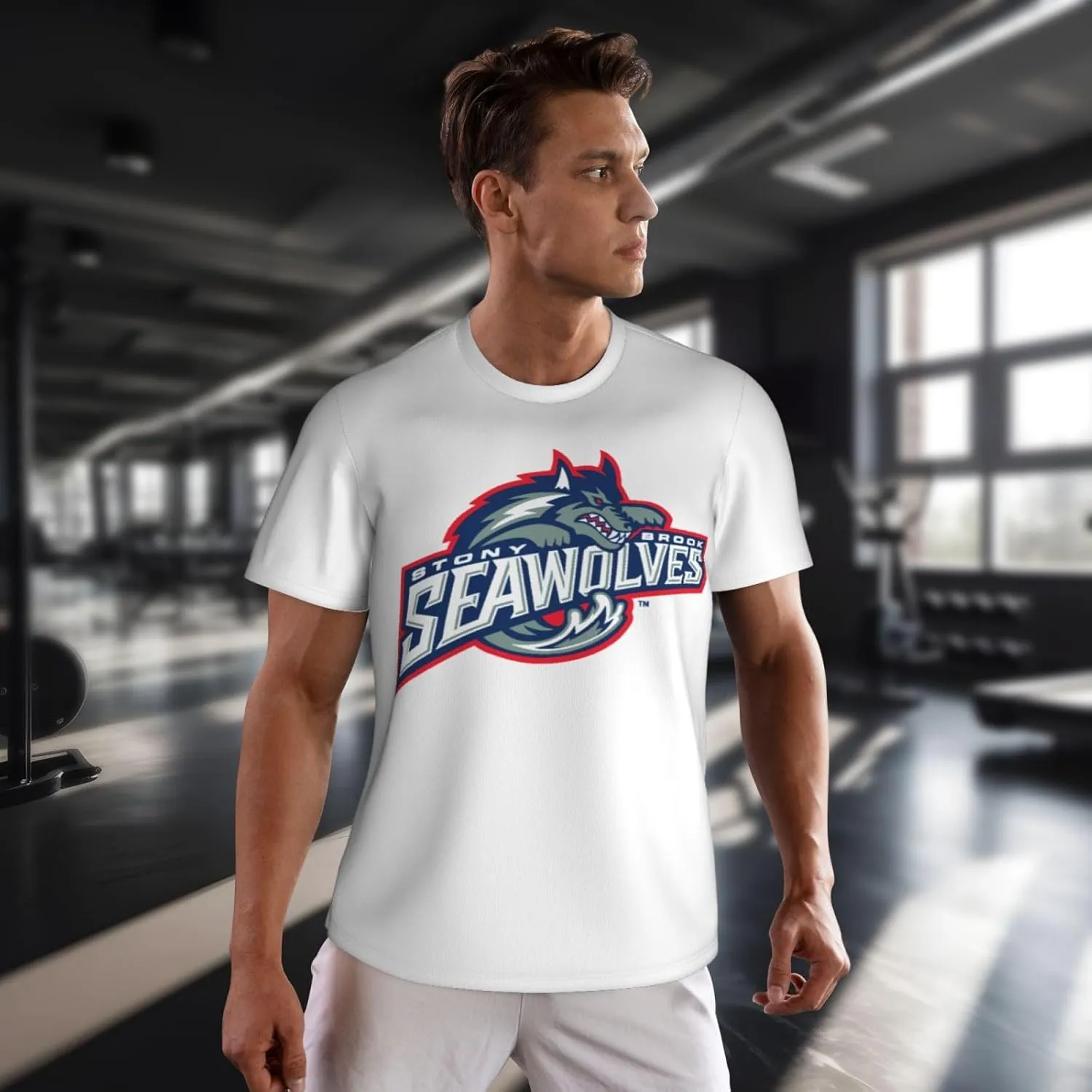 Stony Brook University Men's Lightweight Breathable Mesh Short Sleeve T-Shirt