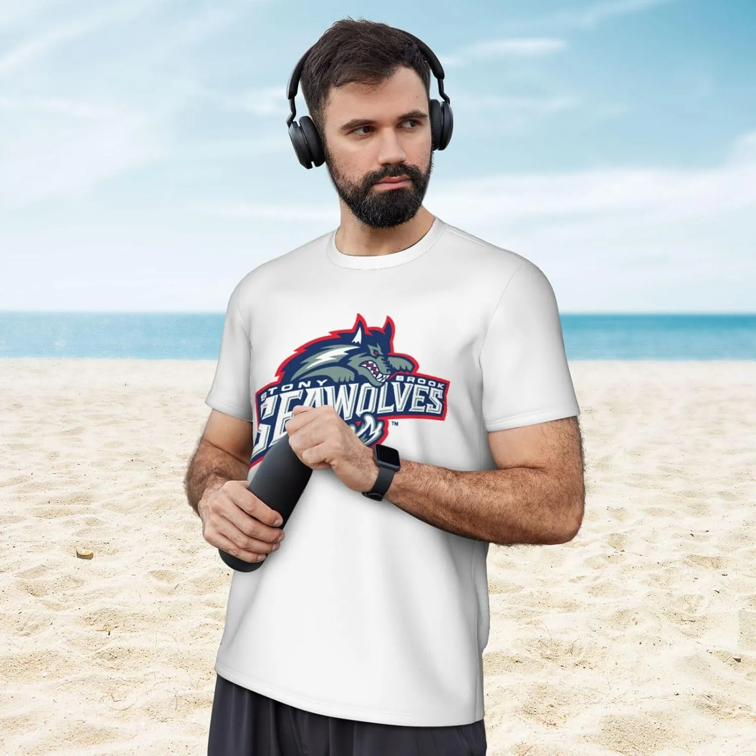 Stony Brook University Men's Lightweight Breathable Mesh Short Sleeve T-Shirt