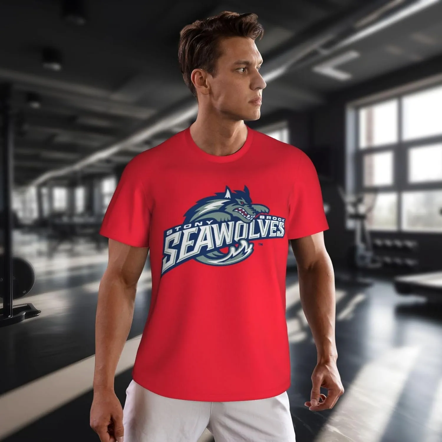 Stony Brook University Men's Lightweight Breathable Mesh Short Sleeve T-Shirt