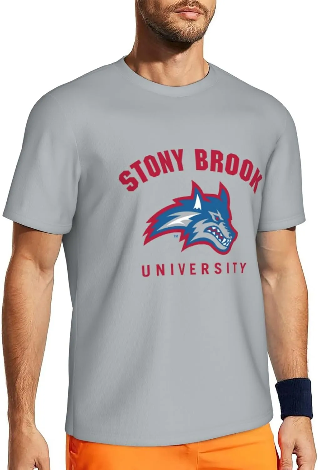 Stony Brook University Men's Lightweight Breathable Mesh Short Sleeve T-Shirt