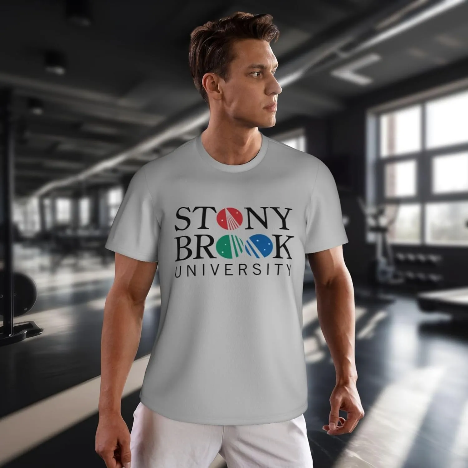 Stony Brook University Men's Lightweight Breathable Mesh Short Sleeve T-Shirt