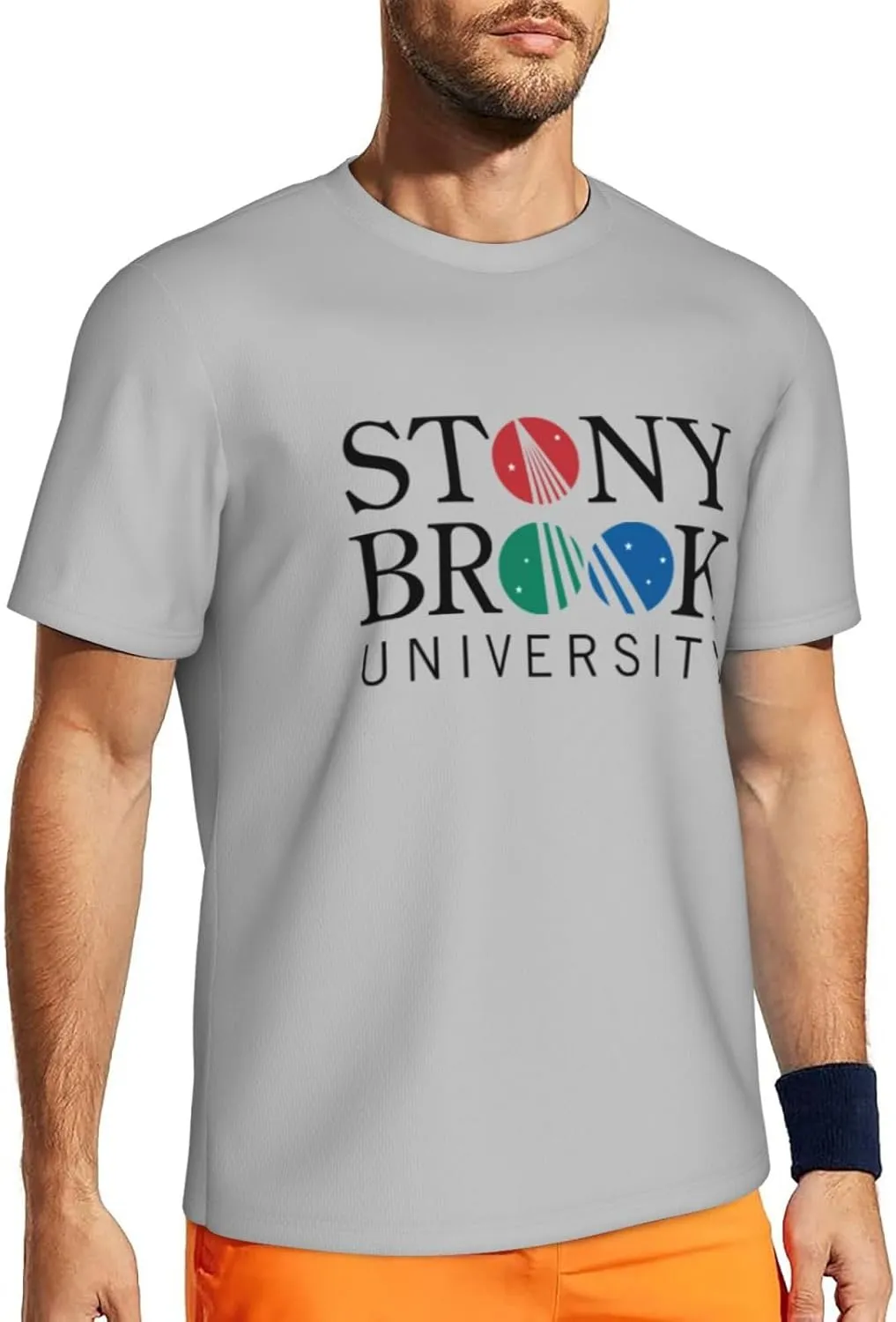 Stony Brook University Men's Lightweight Breathable Mesh Short Sleeve T-Shirt