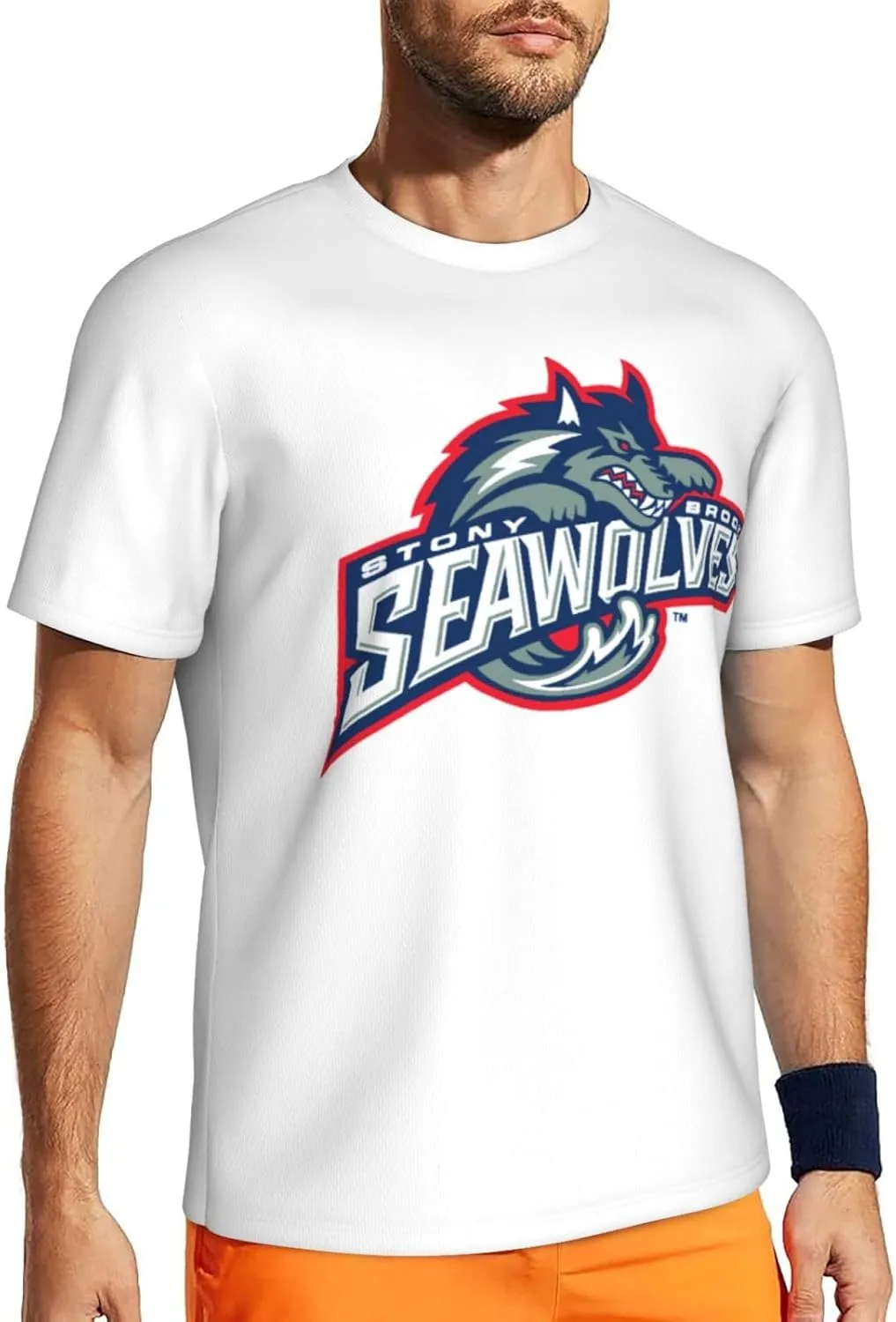 Stony Brook University Men's Lightweight Breathable Mesh Short Sleeve T-Shirt