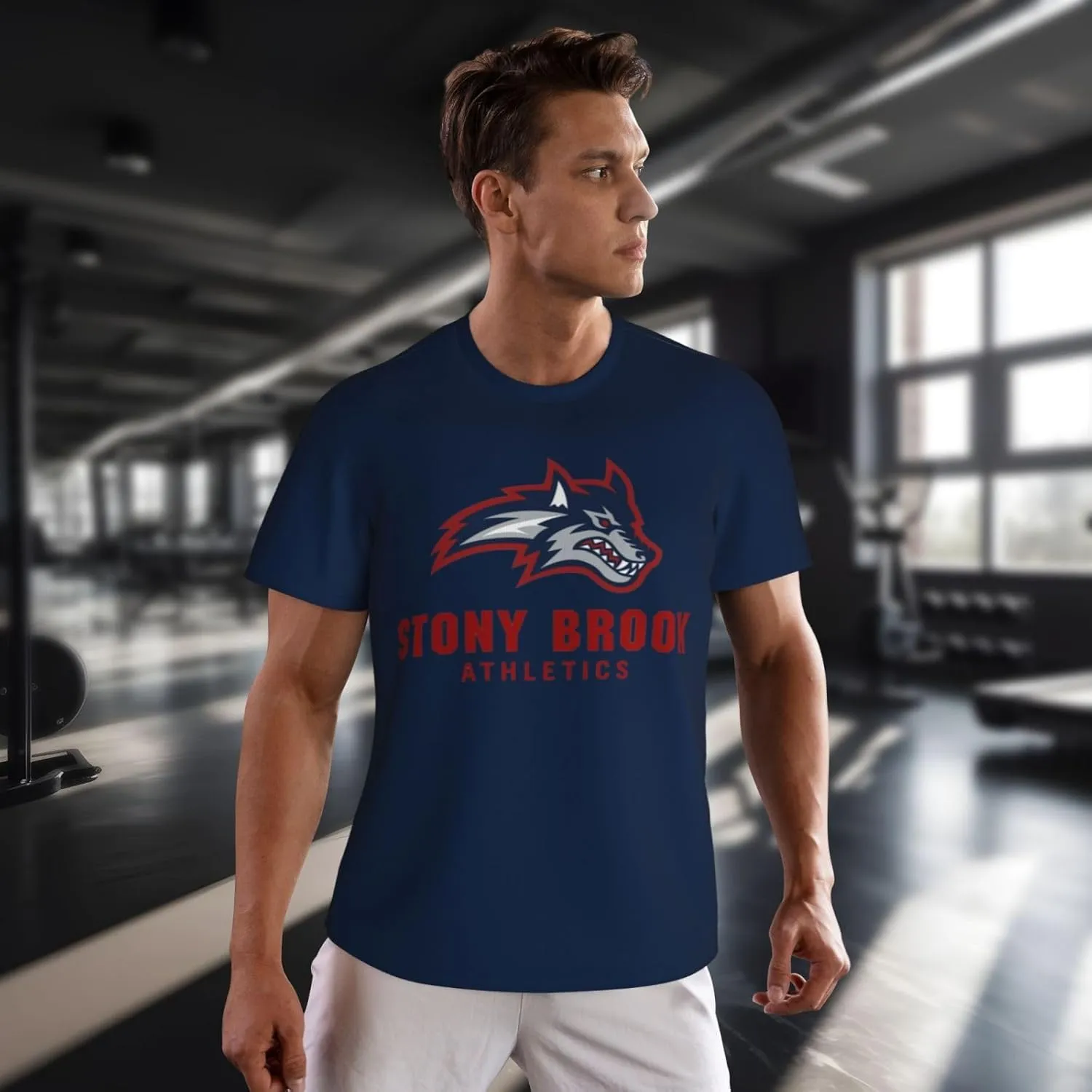 Stony Brook University Men's Lightweight Breathable Mesh Short Sleeve T-Shirt