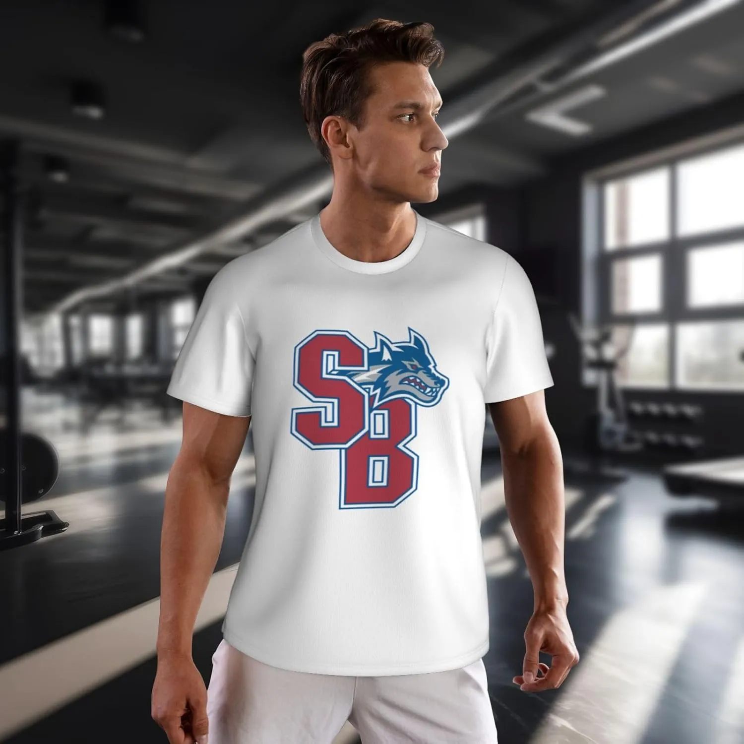 Stony Brook University Men's Lightweight Breathable Mesh Short Sleeve T-Shirt