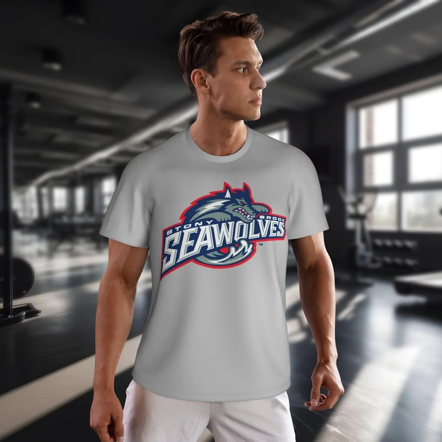 Stony Brook University Men's Lightweight Breathable Mesh Short Sleeve T-Shirt
