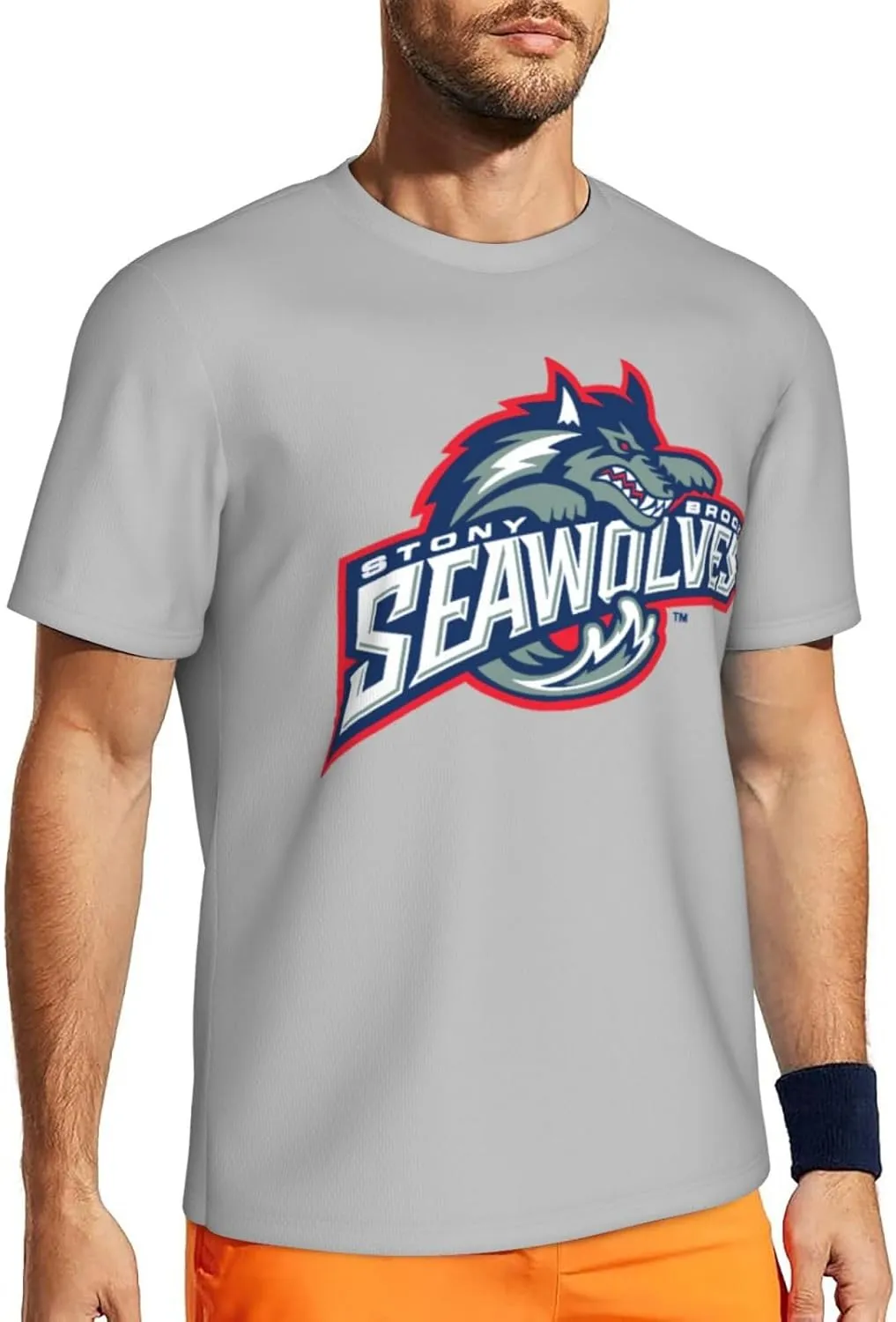 Stony Brook University Men's Lightweight Breathable Mesh Short Sleeve T-Shirt