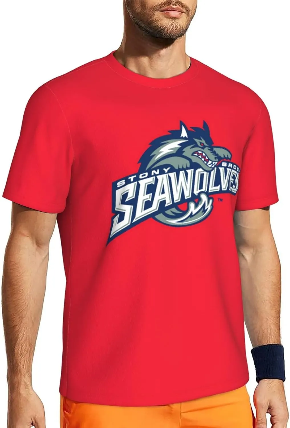 Stony Brook University Men's Lightweight Breathable Mesh Short Sleeve T-Shirt