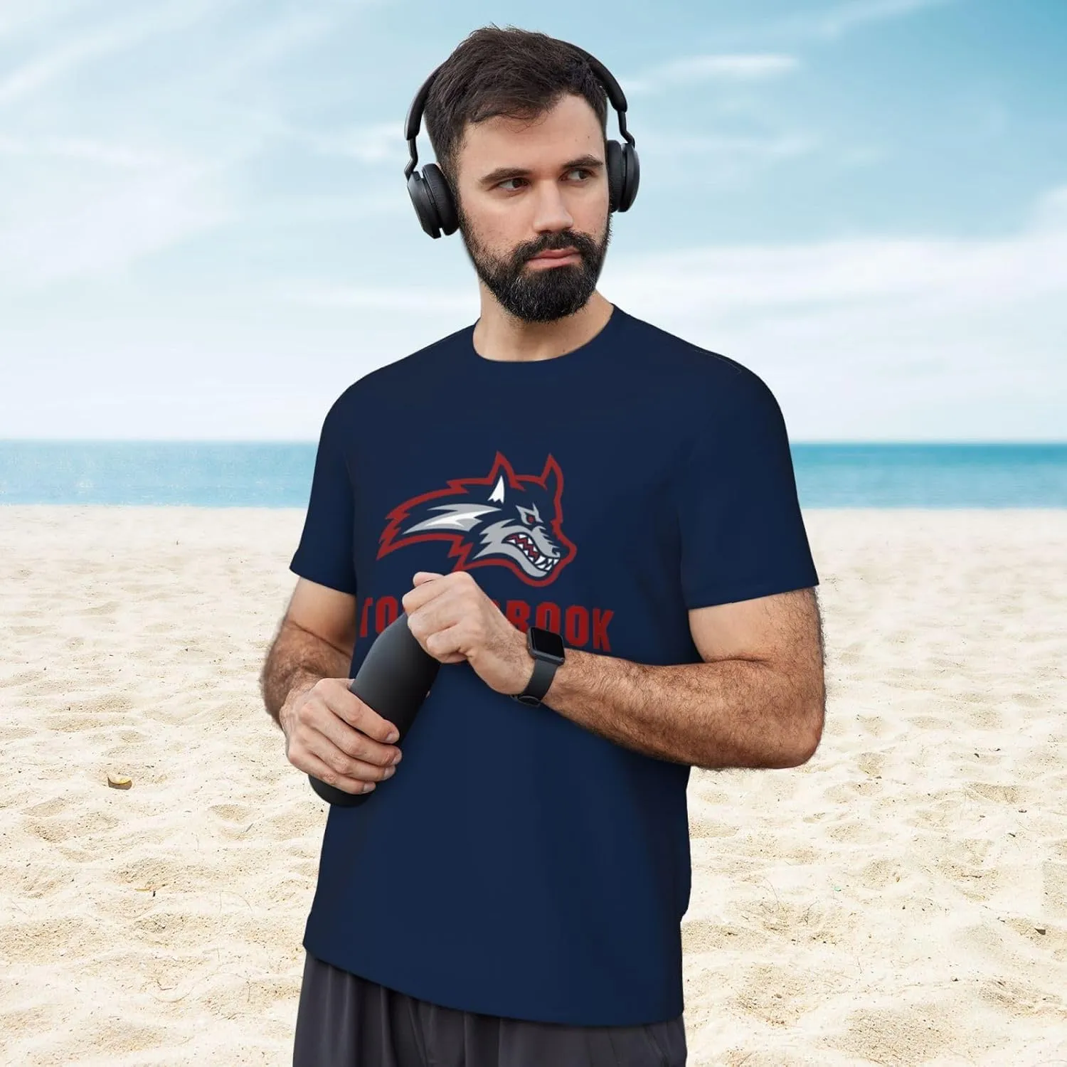 Stony Brook University Men's Lightweight Breathable Mesh Short Sleeve T-Shirt