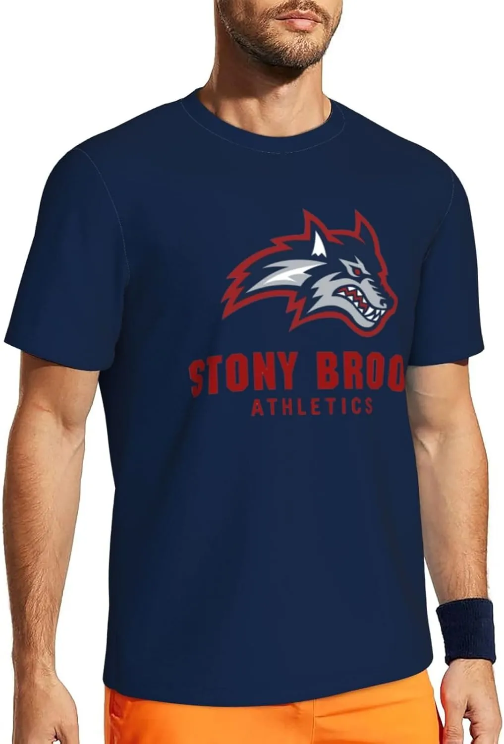 Stony Brook University Men's Lightweight Breathable Mesh Short Sleeve T-Shirt