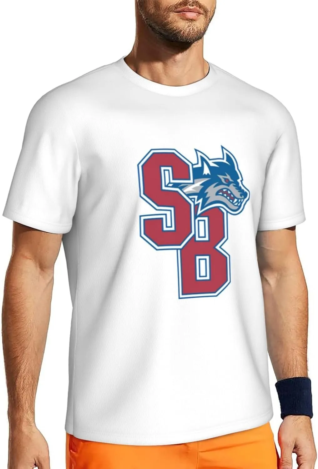 Stony Brook University Men's Lightweight Breathable Mesh Short Sleeve T-Shirt