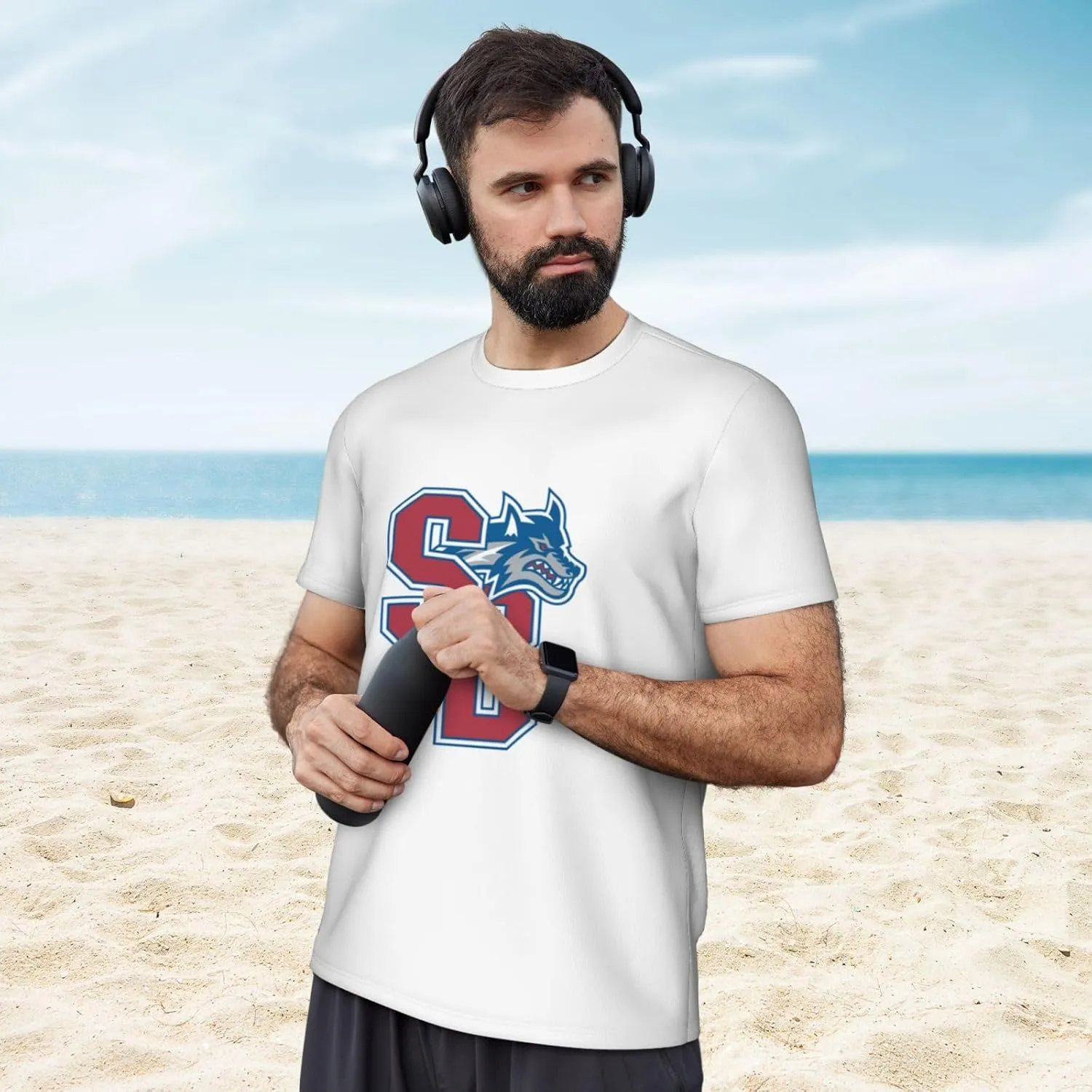 Stony Brook University Men's Lightweight Breathable Mesh Short Sleeve T-Shirt