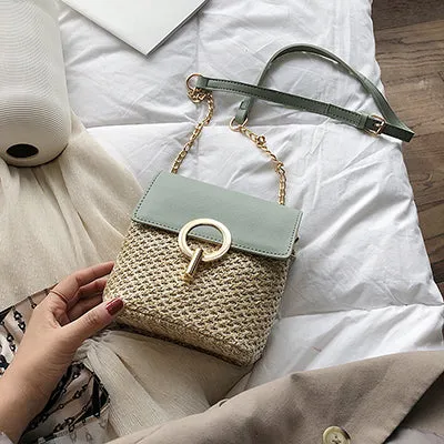 Straw Bucket Bags For Women 2019 Summer New Fashion Crossbody Bag Ladies Small Purses and Handbags Female Travel Messenger Bags