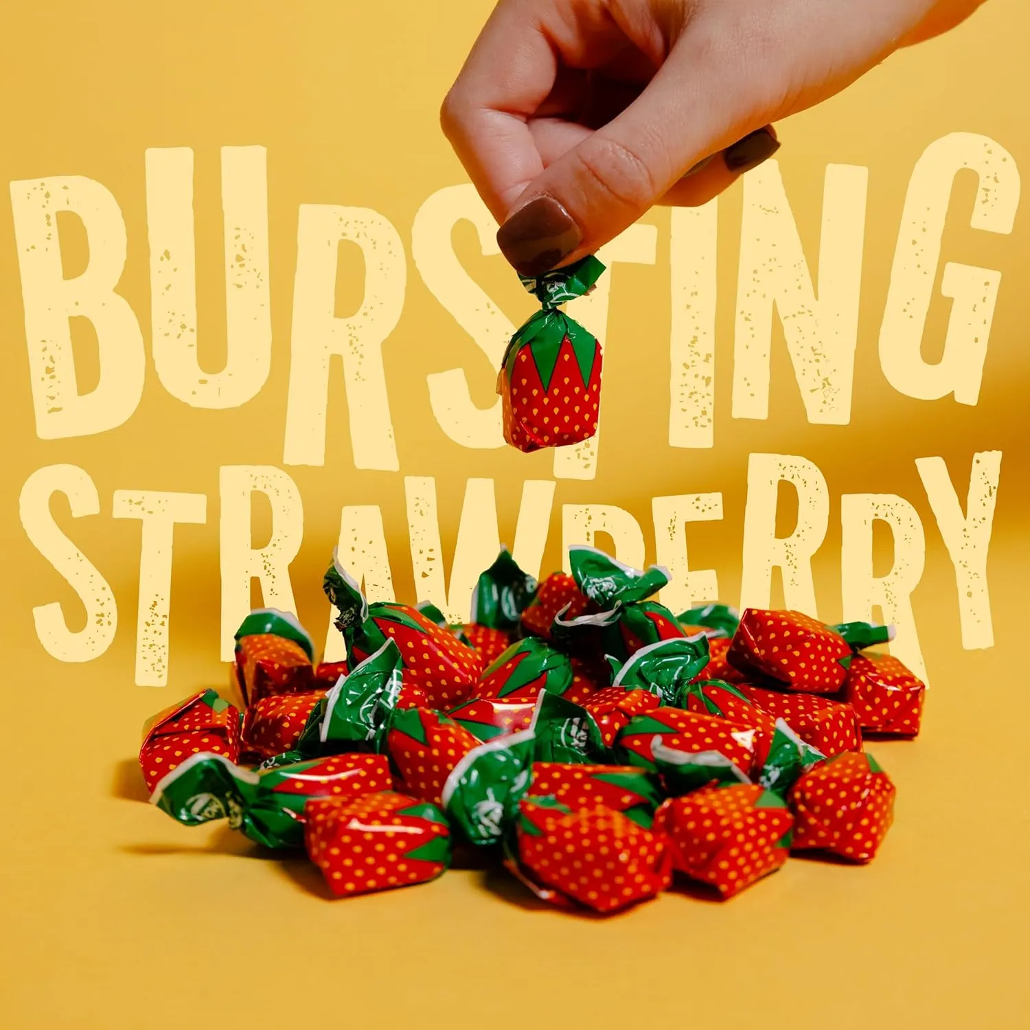 Strawberry Candy Bon Bons by Cambie | 2 lbs of Strawberry Filled Hard Candy | Individually Wrapped Bon Bons | Deliciously Sweet Candy from Argentina (2 lb)