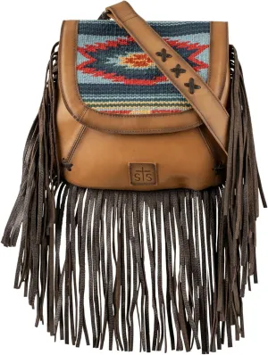 STS Ranchwear Chaynee Valley Serape Collection Saddlebag – Leather Western Style Crossbody Bag (33826), Multi