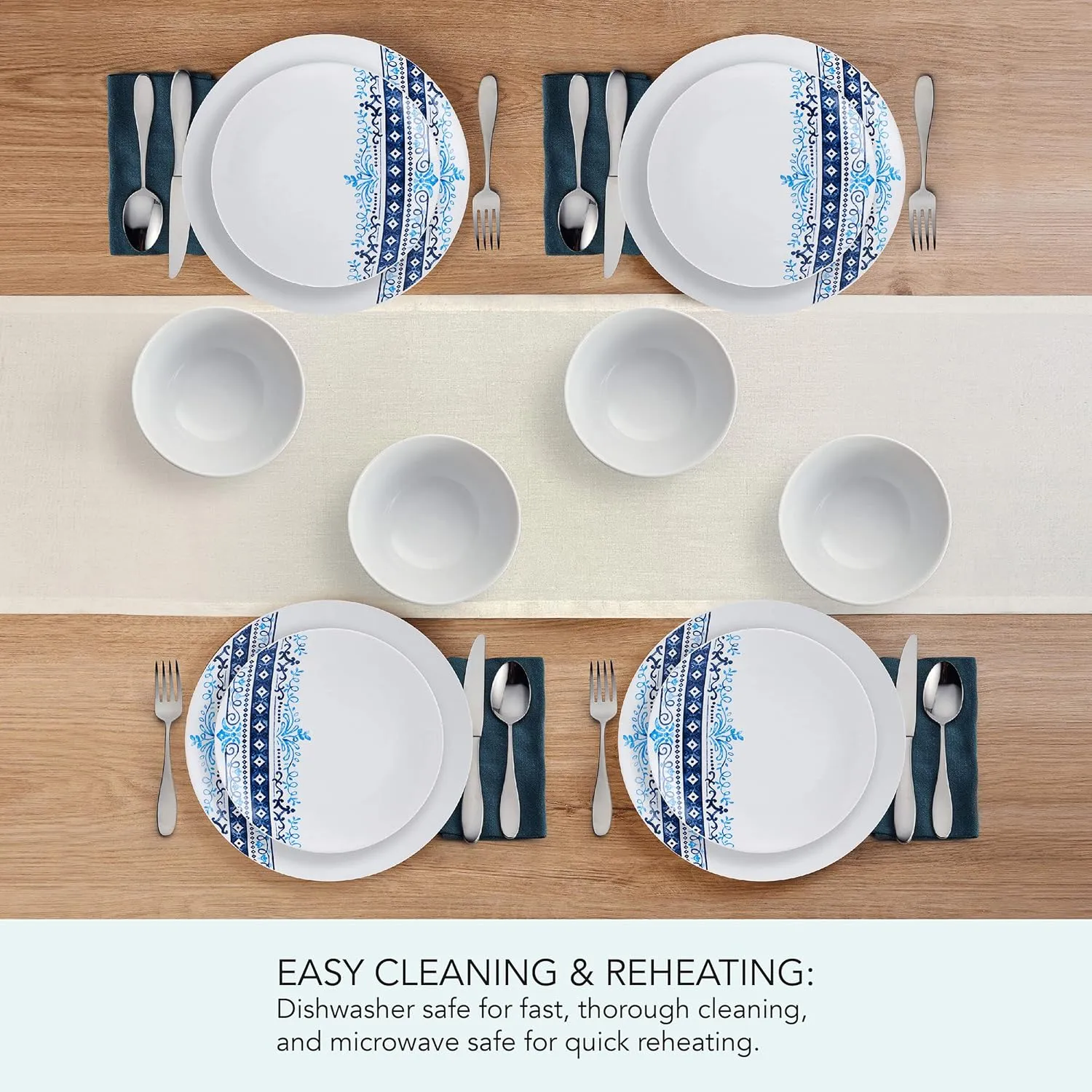 Studio Nova Michele 12 Piece Dinnerware Set, Service for 4, White