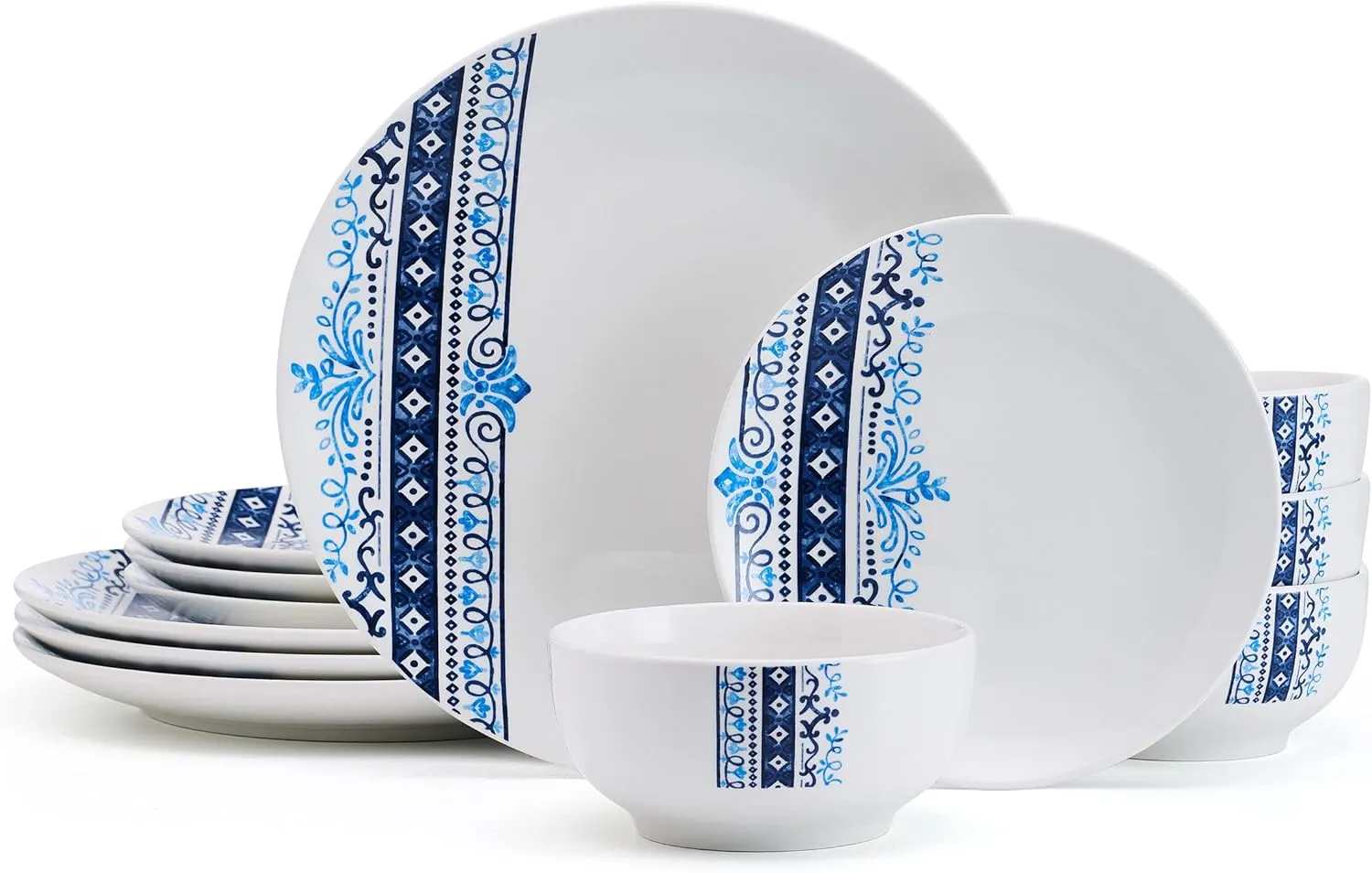 Studio Nova Michele 12 Piece Dinnerware Set, Service for 4, White