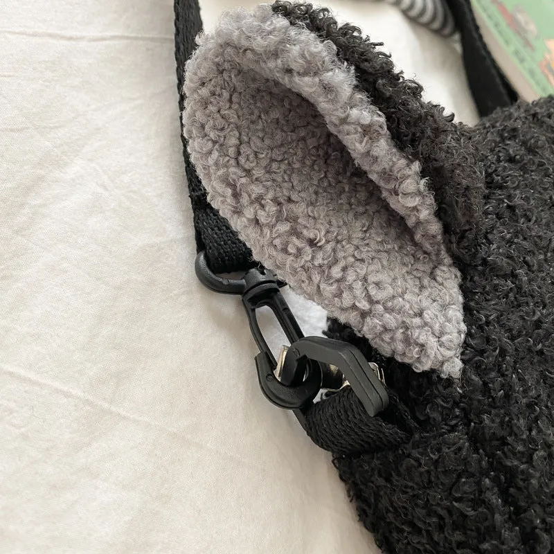 Style Ugly Cute Winter Versatile Plush Crossbody Bags