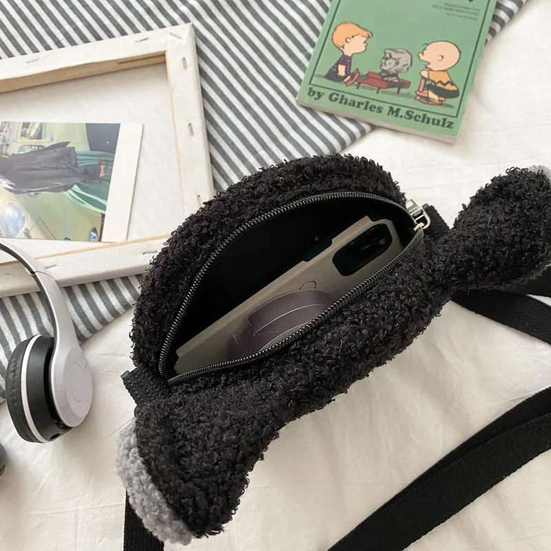 Style Ugly Cute Winter Versatile Plush Crossbody Bags